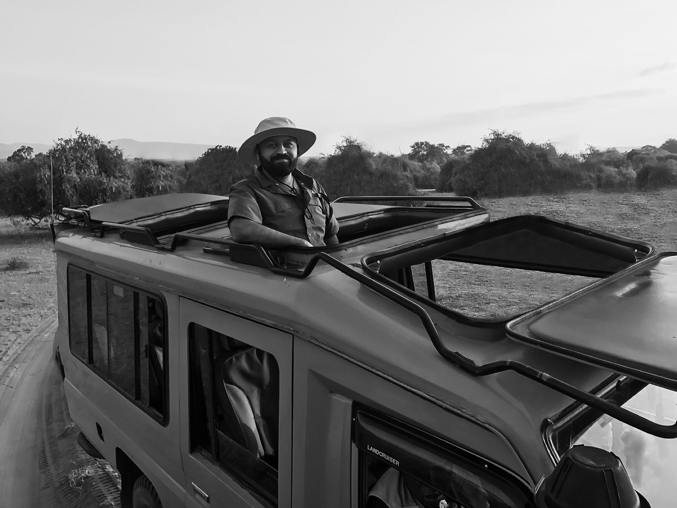 Mital Patel on safari in East Africa